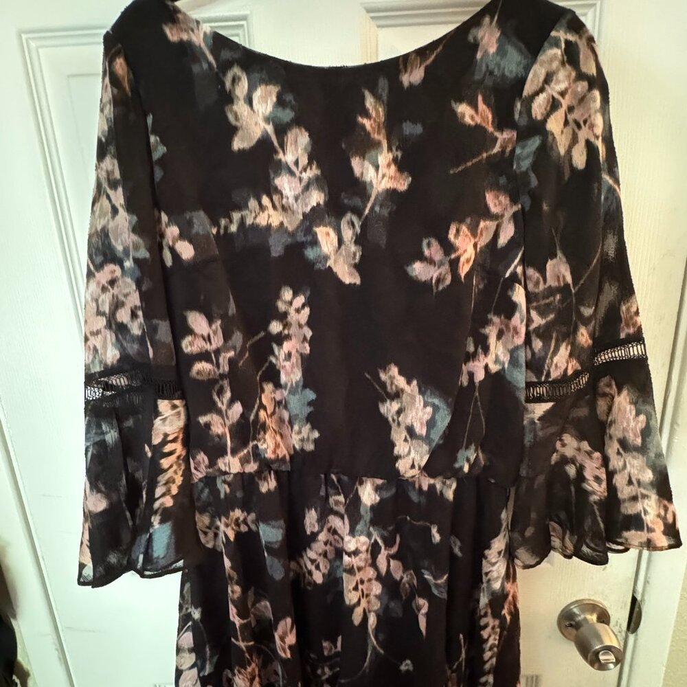 Vince Camuto Long Sleeve Floral Dress